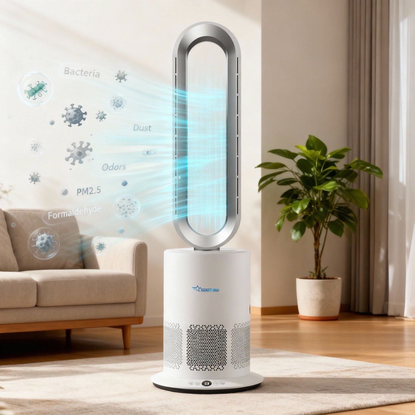 Purificador de ar, ventoinha de arrefecimento e aquecimento TurboAirStar