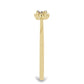 Anel de Prata com Banho de Ouro com Diamante Branco