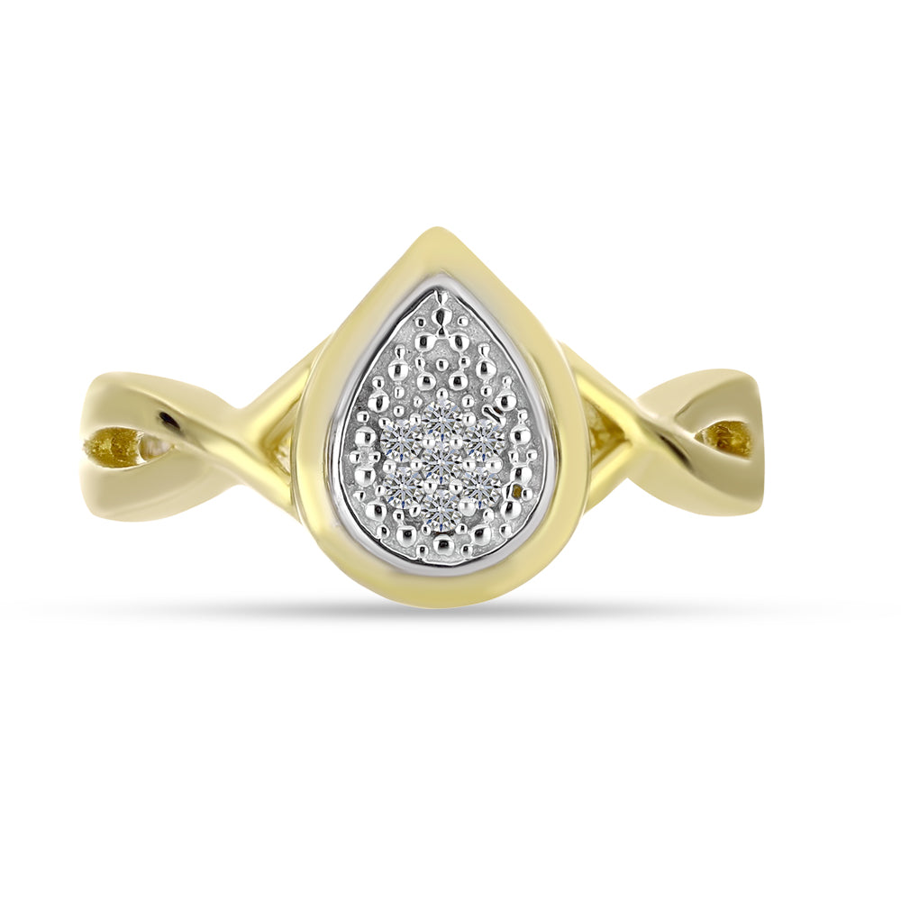 Conjunto de Prata com Banho de Ouro com Diamante Branco  Contraste: Cabeca de Veado (800) 2 