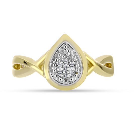 Conjunto de Prata com Banho de Ouro com Diamante Branco  Contraste: Cabeca de Veado (800)