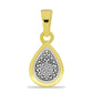 Conjunto de Prata com Banho de Ouro com Diamante Branco  Contraste: Cabeca de Veado (800)