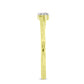 Anel de Prata com Banho de Ouro com Diamante Branco