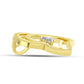 Pendente de Prata com Banho de Ouro com Diamante Branco
