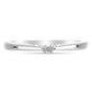 Anel de Prata com Diamante Branco