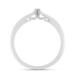 Anel de Prata com Diamante Branco