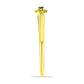 Anel de Prata com Banho de Ouro com Diamante Azul