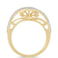 Anel de Prata com Banho de Ouro com Diamante Branco e Zircão Branco  Contraste: Cabeca de Veado (800)