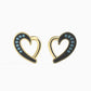 Brincos de Ouro 14K com Diamante Azul (14 peças) Contraste: Cabeca de Pato