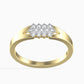 Anel de Ouro 14K com Diamante Branco (13 peças) Contraste: Cabeca de Pato