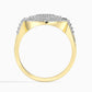 Anel de Ouro 14K com Diamante Branco (95 peças) Contraste: Cabeca de Pato