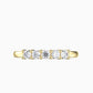 Anel de Ouro 14K com Diamante Branco (5 peças) Contraste: Cabeca de Pato