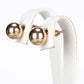 Conjunto de Liga de Ouro com Pérola de Vidro e Cristal Emporia® Branco ( Brincos )