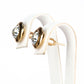 Conjunto de Liga de Ouro com Pérola de Vidro e Cristal Emporia® Branco ( Brincos )