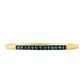 Anel de Prata com Banho de Ouro com Diamante Azul