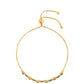 Pulseira de Prata com Banho de Ouro com Diamante Azul