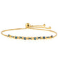 Pulseira de Prata com Banho de Ouro com Diamante Azul