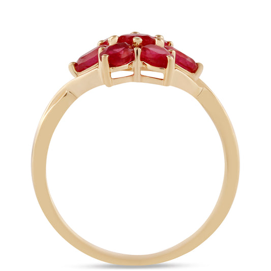 Anel de Ouro com Rubi de Madagáscar  Contraste: Cruz missionária