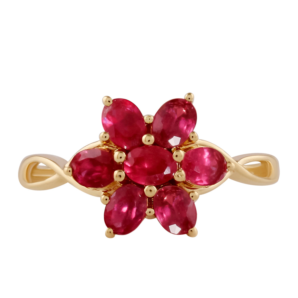 Anel de Ouro com Rubi de Madagáscar  Contraste: Cruz missionária