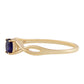 Anel de Ouro com Safira da Tailândia  Contraste: Cruz missionária
