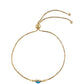 Pulseira de Prata com Banho de Ouro com Turquesa Bela Adormecida e Topázio Branco