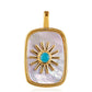 Pendente de Prata com Banho de Ouro com Turquesa Bela Adormecida