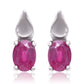 Brincos de Prata com Rubi de Madagáscar