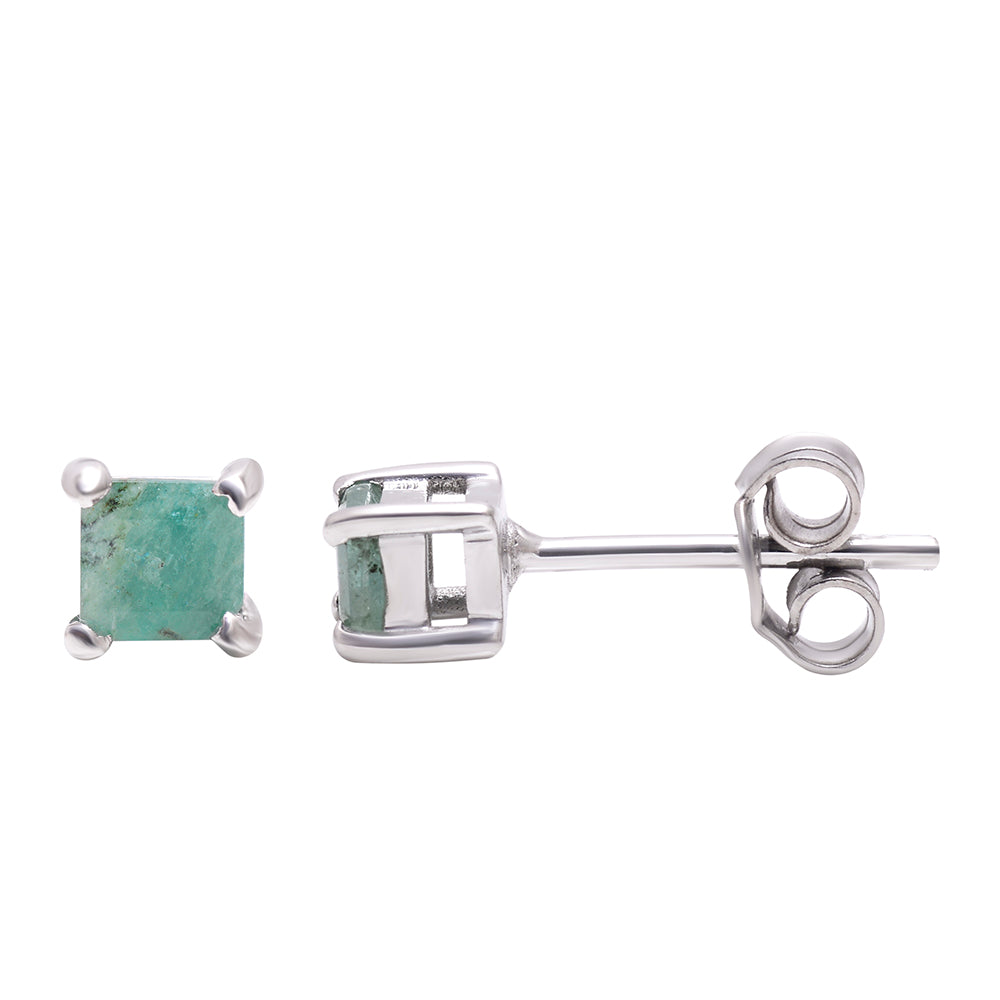 Brincos de Prata com Esmeralda do Brasil 5 