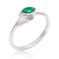 Anel de Prata com Esmeralda do Brasil e Topázio Branco