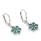 Brincos de Prata com Esmeralda do Brasil