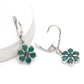 Brincos de Prata com Esmeralda do Brasil