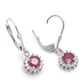 Brincos de Prata com Rubi de Madagáscar e Topázio Branco