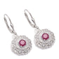 Brincos de Prata com Rubi de Madagáscar e Topázio Branco