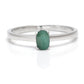 Anel de Prata com Esmeralda do Brasil