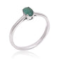 Anel de Prata com Esmeralda do Brasil