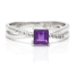 Anel de Prata com Ametista de Marrocos e Topázio Branco