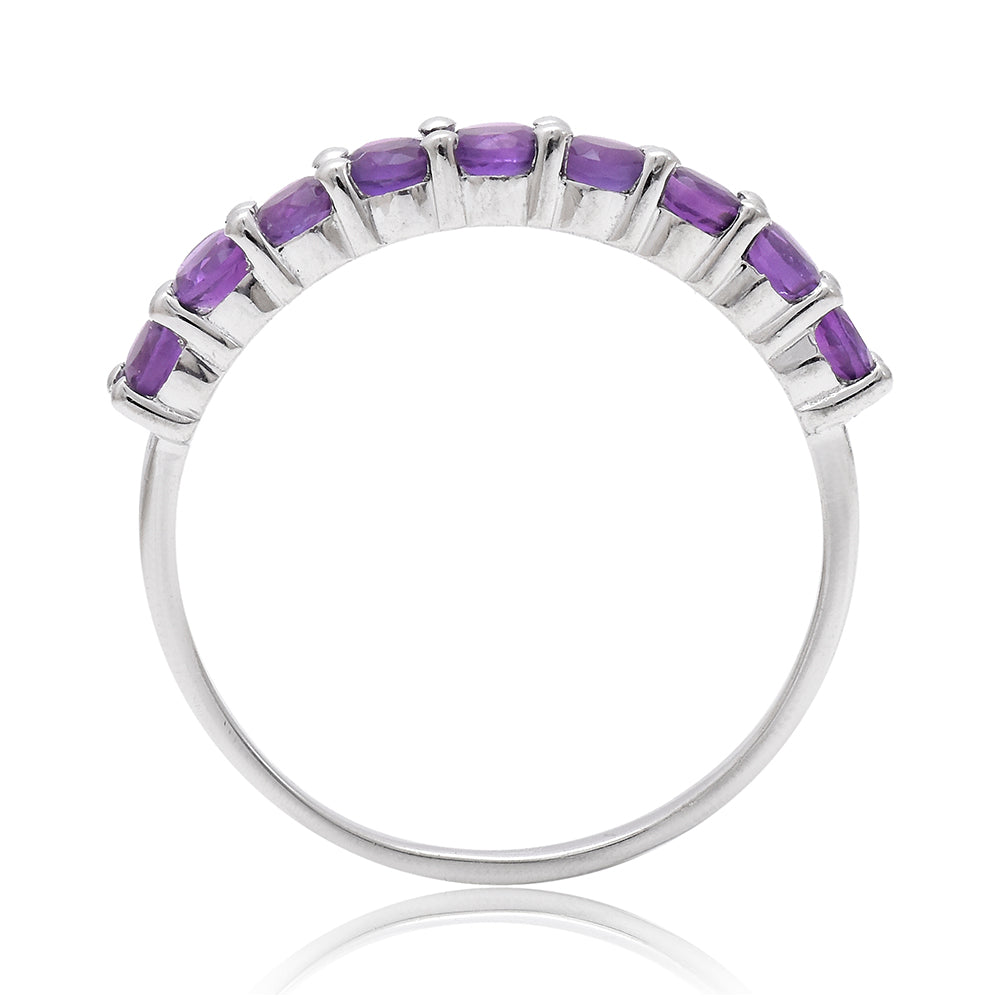 Anel de Prata com Ametista de Marrocos