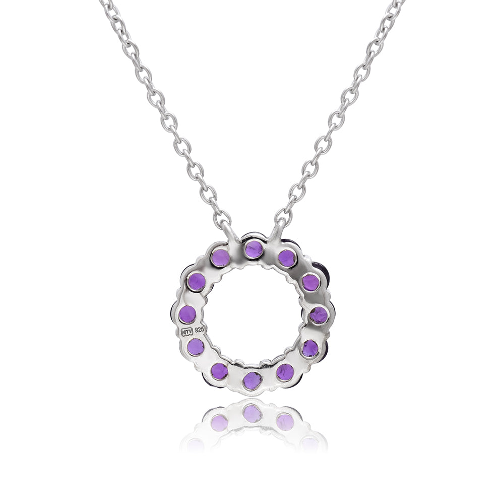 Pendente de Prata com Ametista de Marrocos  Contraste: Cabeca de Veado (800)