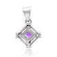 Pendente de Prata com Ametista de Marrocos e Topázio Branco