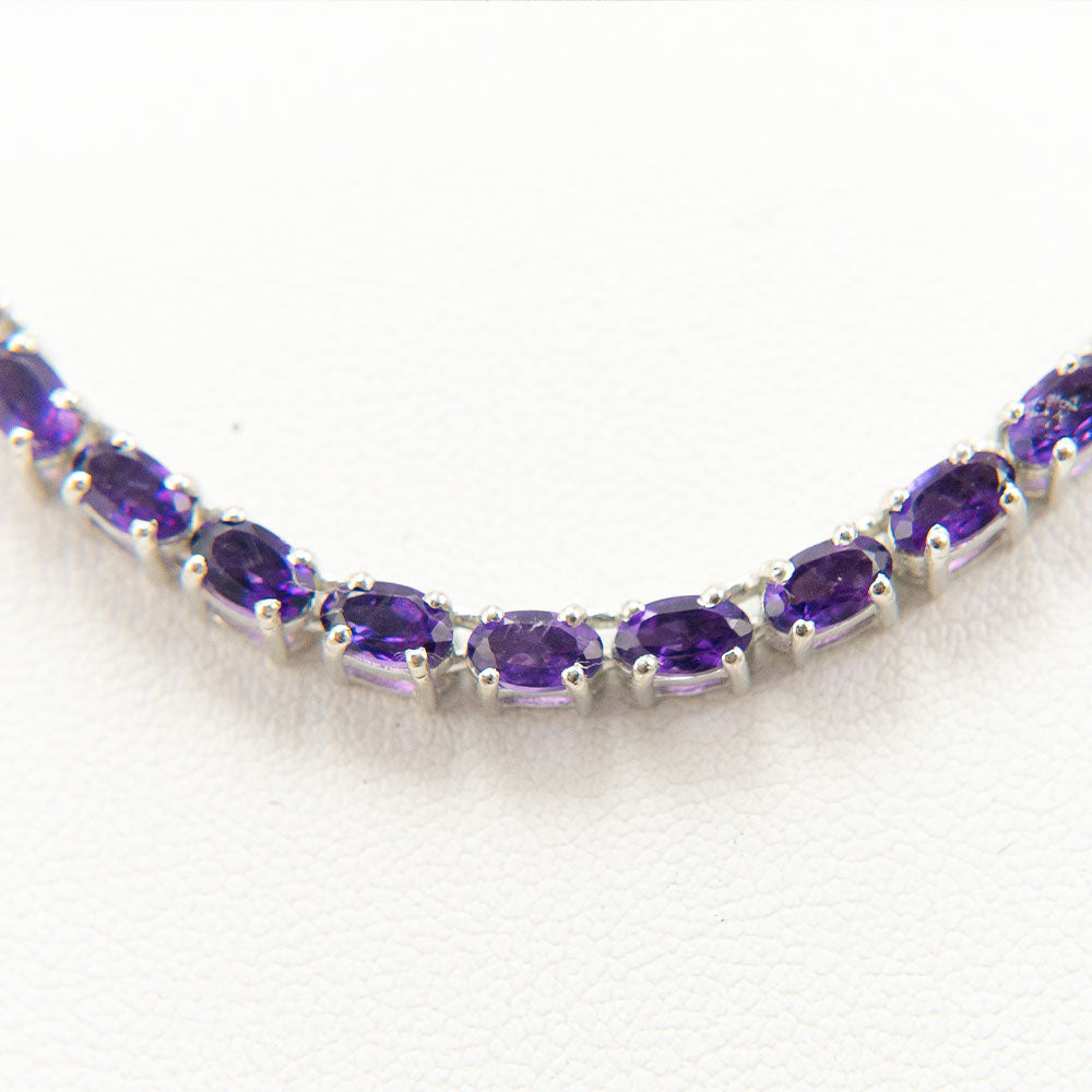 Colar de Prata com Ametista de Marrocos  Contraste: Cabeca de Veado (800) 4 