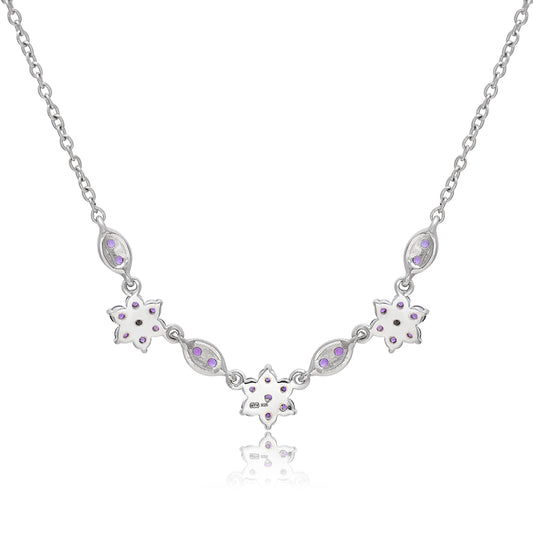 Colar de Prata com Ametista de Marrocos  Contraste: Cabeca de Veado (800)