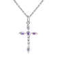 Cruz Pendente de Prata com Ametista de Marrocos