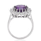 Anel de Prata com Ametista de Marrocos e Topázio Branco