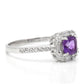 Anel de Prata com Ametista de Marrocos e Topázio Branco
