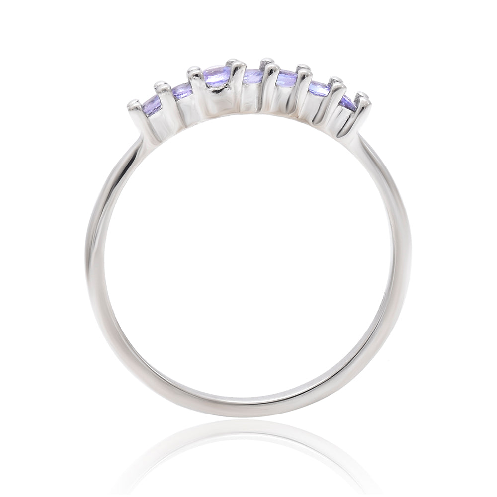 Anel de Prata com Tanzanite AAA