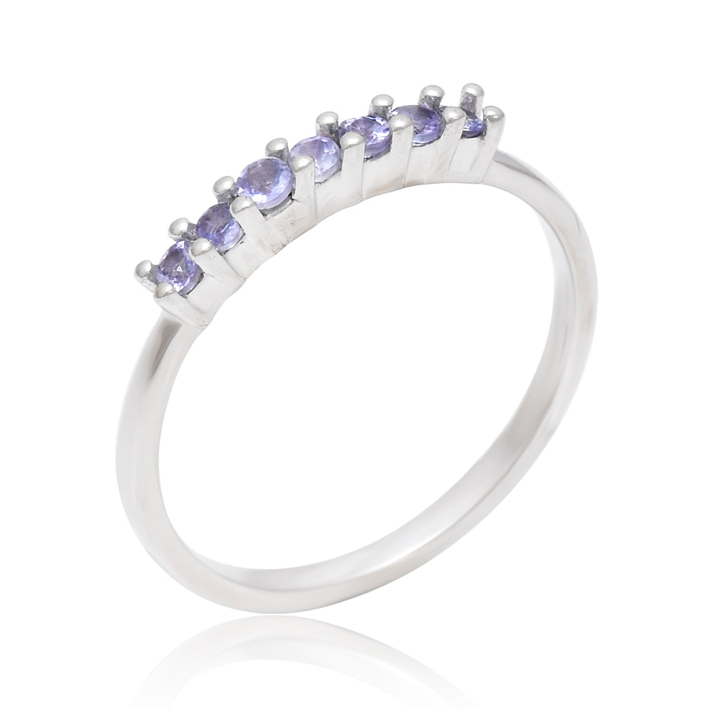 Anel de Prata com Tanzanite AAA 1 