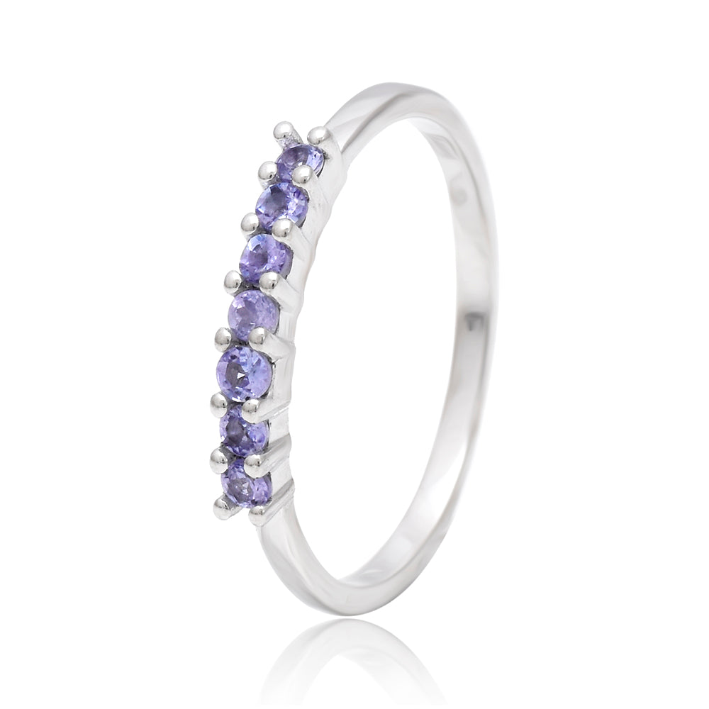 Anel de Prata com Tanzanite AAA 4 