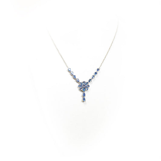 Colar de Prata com Tanzanite AAA  Contraste: Cabeca de Veado (800)