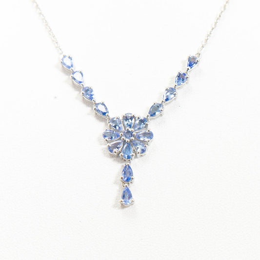 Colar de Prata com Tanzanite AAA  Contraste: Cabeca de Veado (800)