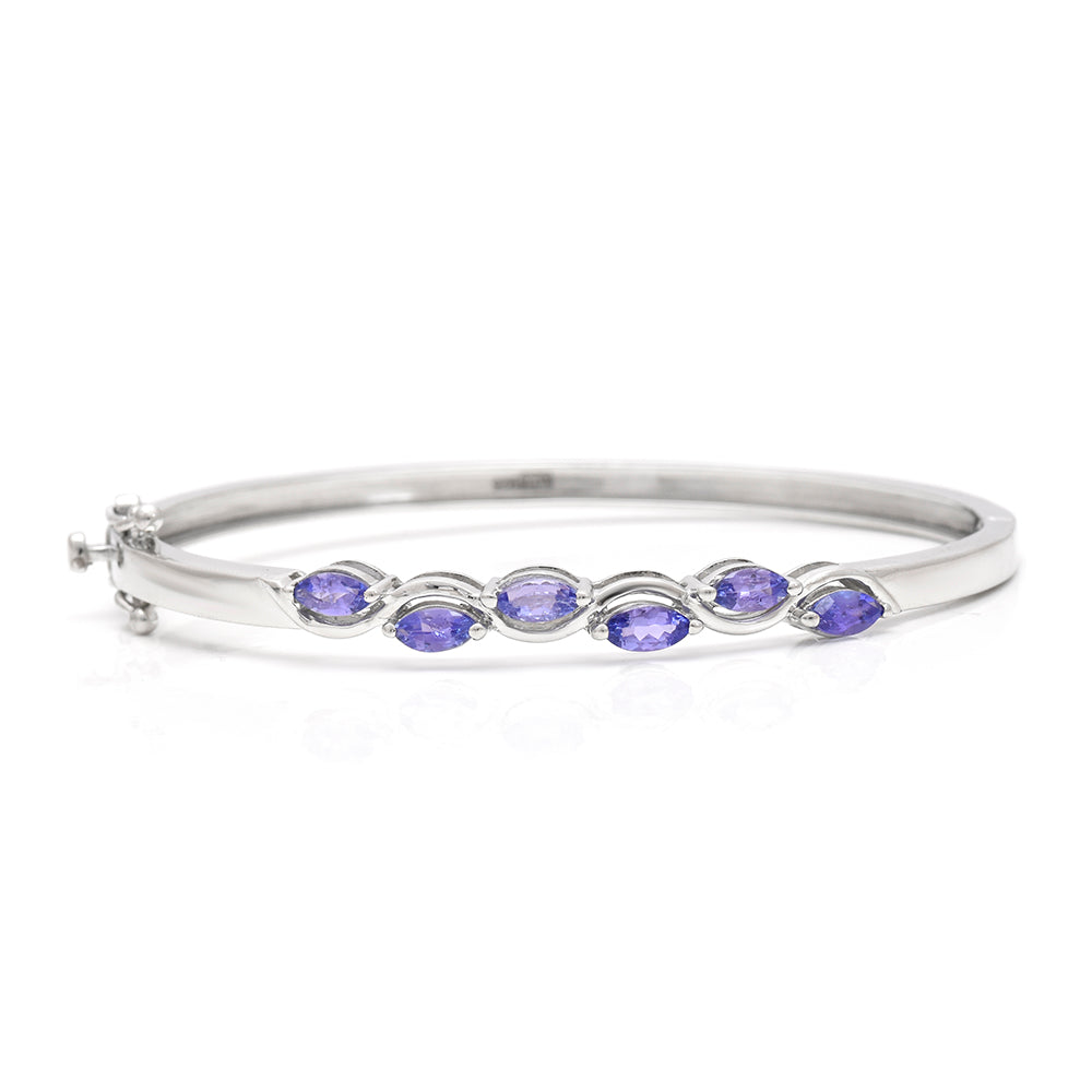 Pulseira de Prata com Tanzanite AAA  Contraste: Cabeca de Veado (800)