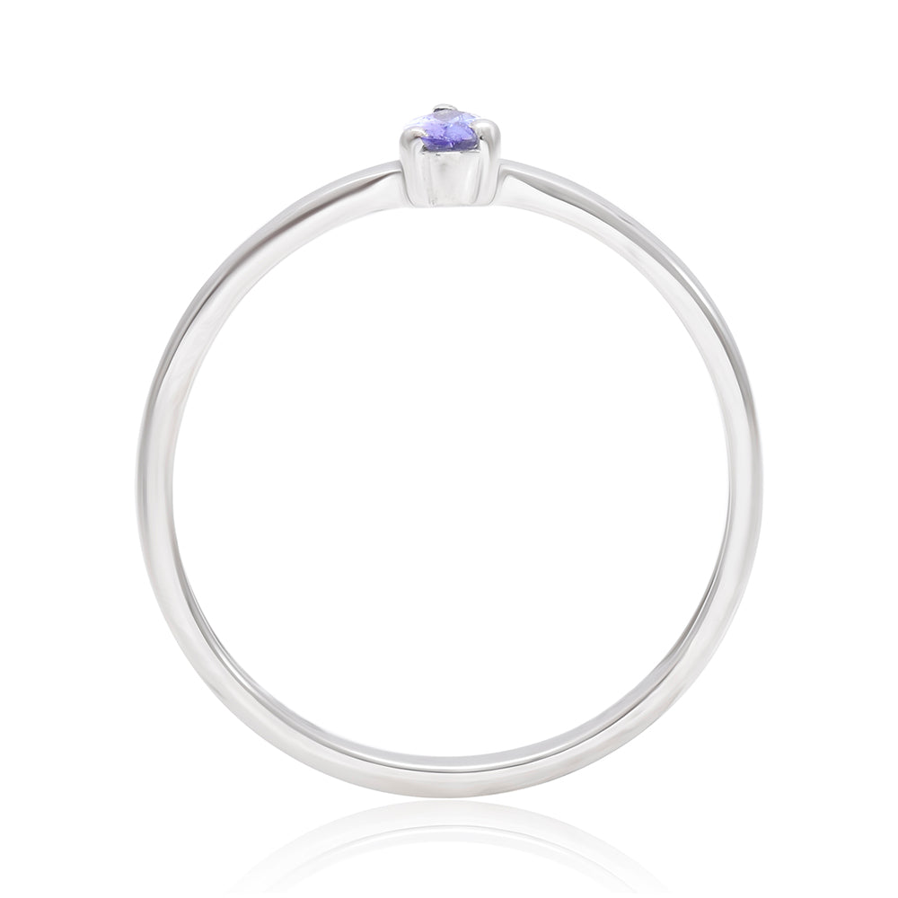 Anel de Prata com Tanzanite AAA